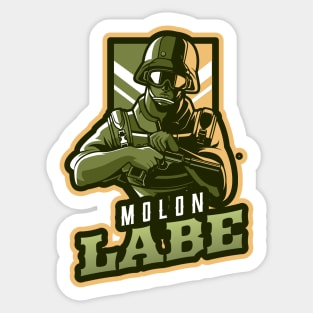 The Soldier With A Gun Sticker